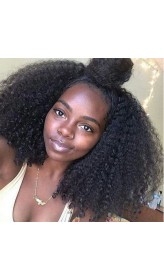 Clip In Human Hair Extensions Afro Kinky Curly 4B 4C Natural Color